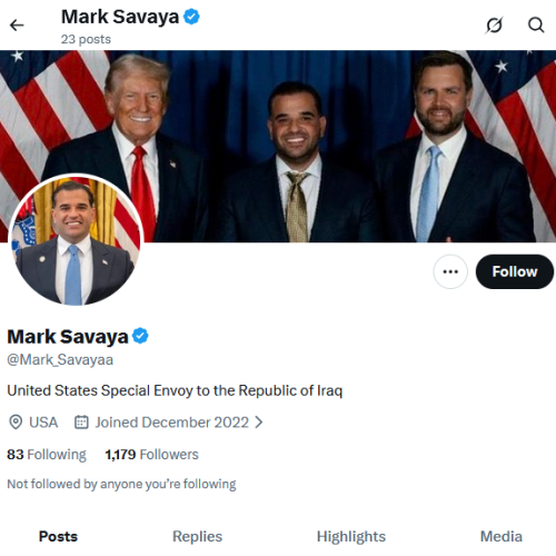 الإعلام الرقمي: حساب مارك سافايا الموثق على إكس مزيف وتغيّر اسمه 4 مرات ويُدار من تركيا