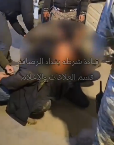 القبض على 24 أجنبياً مخالفاً لشروط الإقامة داخل حوضية نوع (تريلة مان) شمالي بغداد