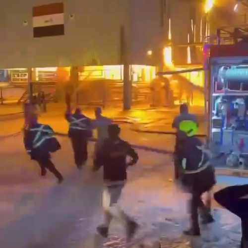 الاعلام الامني: 6 مصابين بحريق في وحدة تحسين البنزين داخل مصفى بيجي