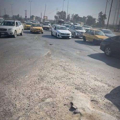 المرور: الزخم على جسر المثنى باتجاه جسر الدوّار سببه التخسفات وصيانة طريق سريع الدورة