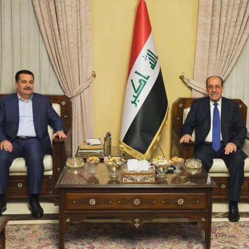 السوداني والمالكي يبحثان جهود التوصل الى اتفاق سياسي يستكمل اختيار رئيس الجمهورية