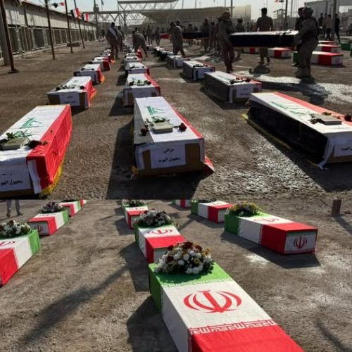 العراق وإيران يجريان مراسيم تبادل رفات المفقودين في منفذ الشلامجة