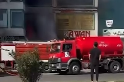 اندلاع حريق داخل مجمع تجاري في شارع القدس بكركوك