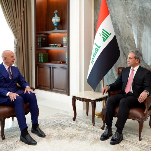 رئيس مجلس القضاء الأعلى يبحث مع المبعوث الأمريكي دور القضاء في إكمال بقية الاستحقاقات الدستورية