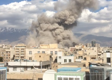 دوي انفجارات كبيرة في طهران