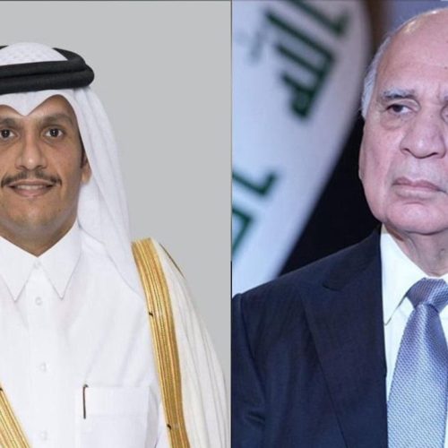 وزيرا خارجية العراق وقطر يدينان الهجمات التي استهدفت أراضي البلدين