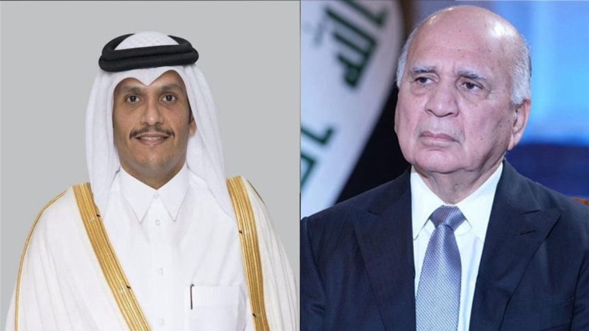 وزيرا خارجية العراق وقطر يدينان الهجمات التي استهدفت أراضي البلدين