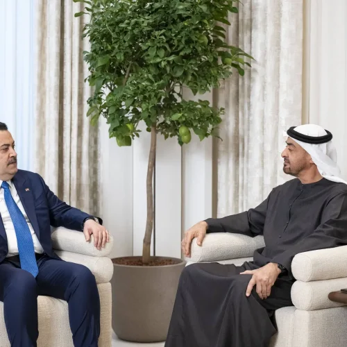 السوداني وبن زايد يدينان استهداف قنصلية دولة الامارات في مدينة اربيل