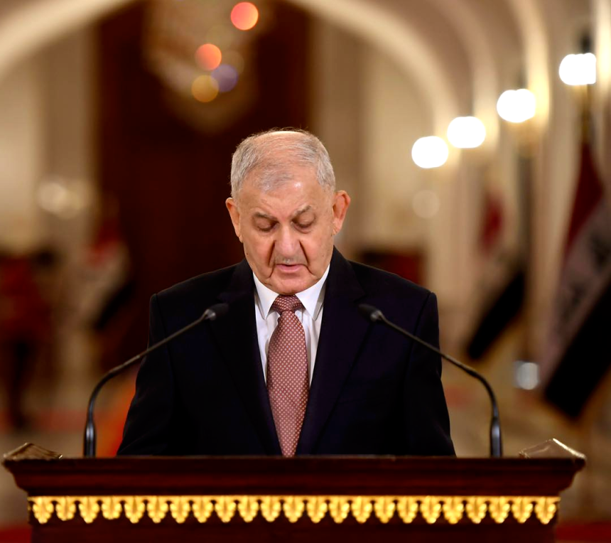 رئيس الجمهورية يدين الاعتداء على منزل رئيس إقليم كردستان ويعده تجاوزًا خطيرًا يهدد أمن البلاد