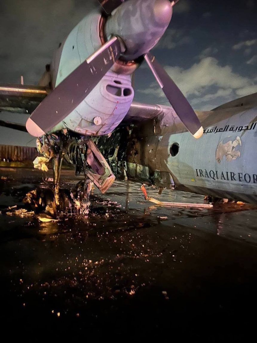 مصدر للرشيد: تضرر إحدى طائرات القوة الجوية العراقية وخروجها عن الخدمة نتيجة استهداف مطار بغداد