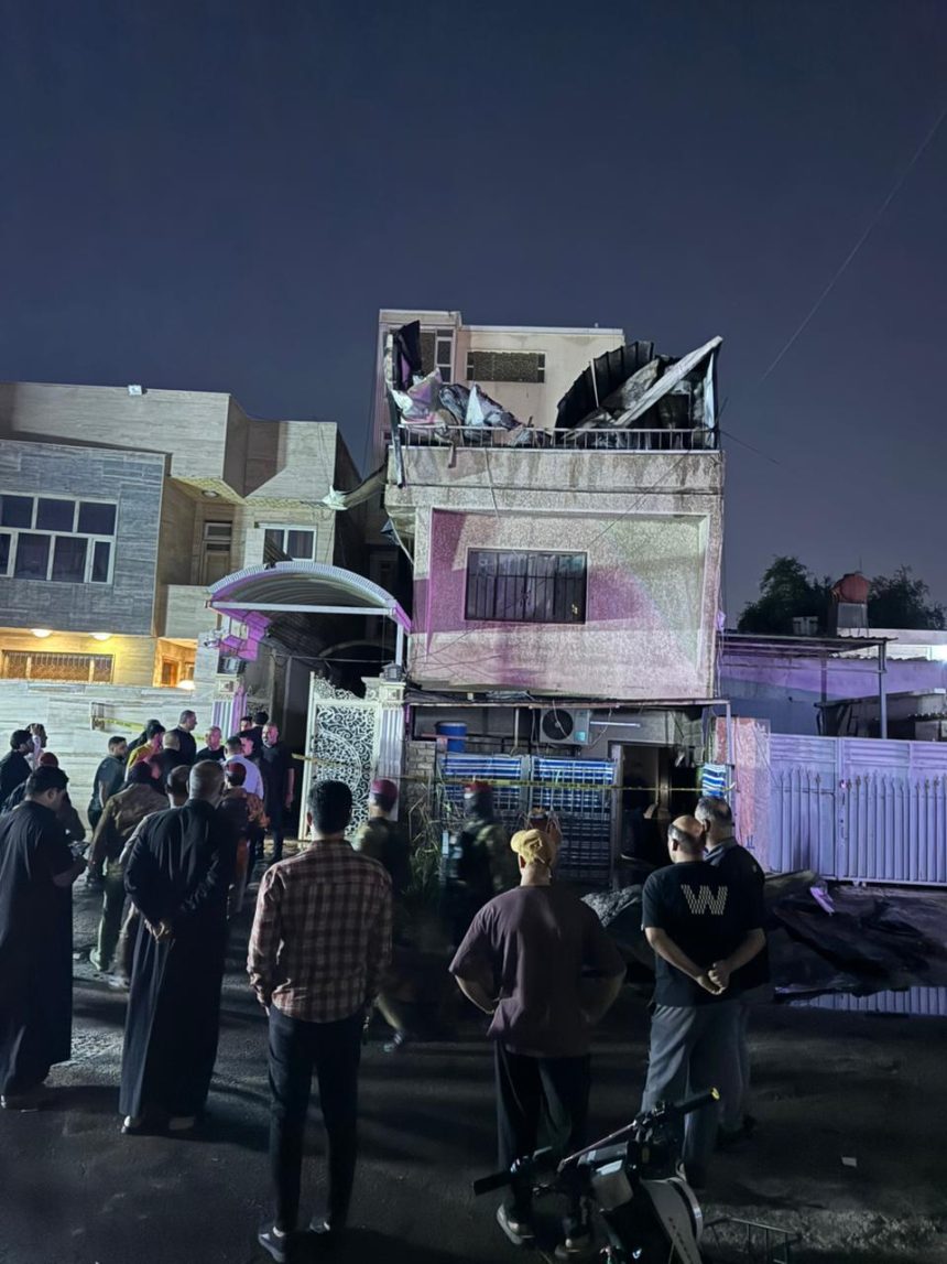 مخلفة ضحايا واضرار مادية.. مسيرة ومقذوفات تسقط على مناطق الغزالية وجميلة وشارع فلسطين في بغداد