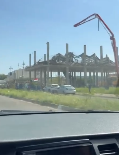 انهيار بناية قيد الإنشاء في حي الوحدة وسط كركوك