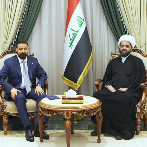 الخزعلي والزيدي يؤكدان اهمية تشكيل حكومة وطنية قادرة على مواجهة التحديات الراهنة