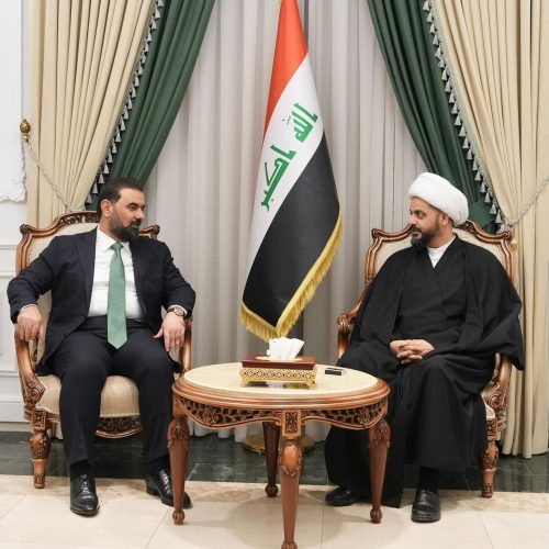 رئيس البرلمان والخزعلي يؤكدان أهمية الإسراع باستكمال الاستحقاقات المتعلّقة بتشكيل الحكومة