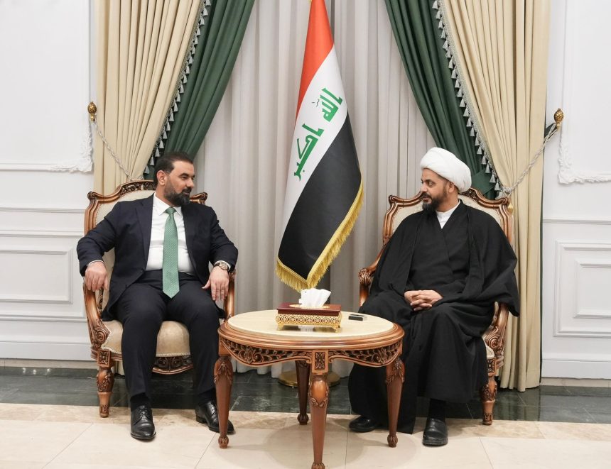 رئيس البرلمان والخزعلي يؤكدان أهمية الإسراع باستكمال الاستحقاقات المتعلّقة بتشكيل الحكومة
