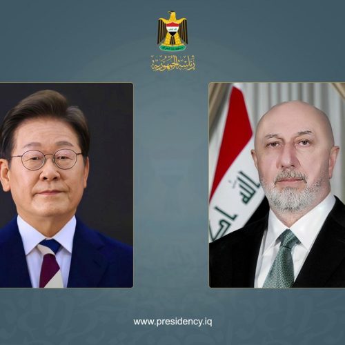 الرئيس الكوري الجنوبي لنظيره العراقي: علاقات التعاون بين البلدين تشهد نمواً متواصلاً بمجالات البناء والطاقة