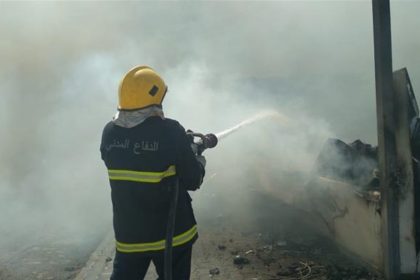 إخماد حريق اندلع داخل خزان للوقود تابع للفرقة الخاصة في المنطقة الخضراء وسط بغداد