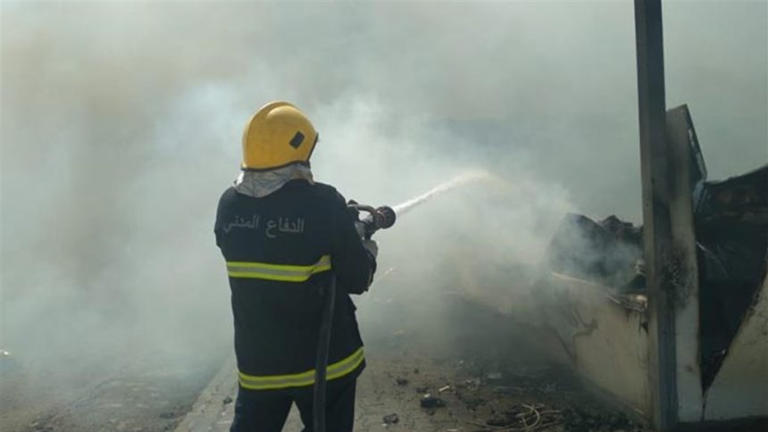إخماد حريق اندلع داخل خزان للوقود تابع للفرقة الخاصة في المنطقة الخضراء وسط بغداد