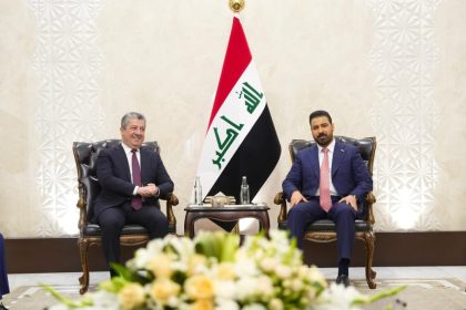 الزيدي يستقبل رئيس حكومة إقليم كردستان مسرور بارزاني والوفد المرافق له