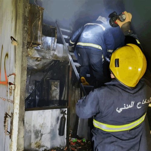 اندلاع حريق داخل مخزن للمواد الغذائية في منطقة الشعب ببغداد