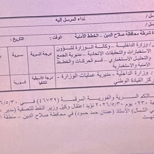 بالوثيقة.. اعتقال وكيل وزير النفط ومدير عام مصافي الشمال عدنان الجميلي