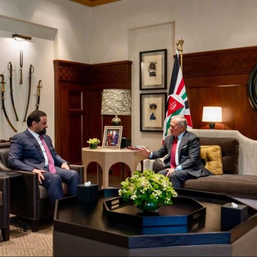 ‏رئيس البرلمان وملك الأردن يؤكدان أهمية تعزيز العلاقات بين البلدين بمختلف المجالات