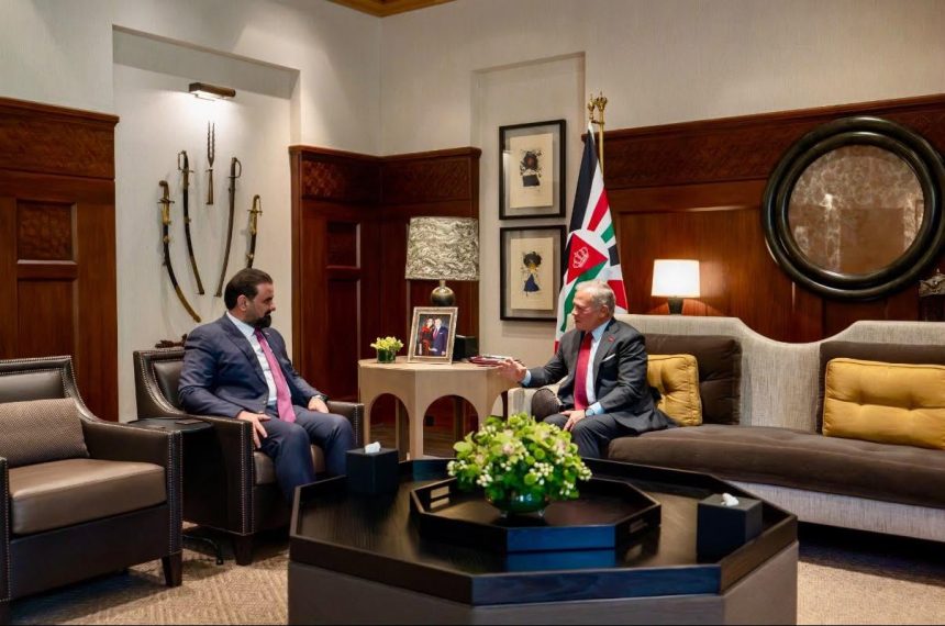 ‏رئيس البرلمان وملك الأردن يؤكدان أهمية تعزيز العلاقات بين البلدين بمختلف المجالات