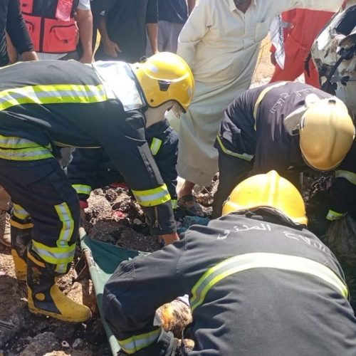 فرق الدفاع المدني تنتشل 5 جثث بحادث سير على الطريق الرابط بين الديوانية وذي قار