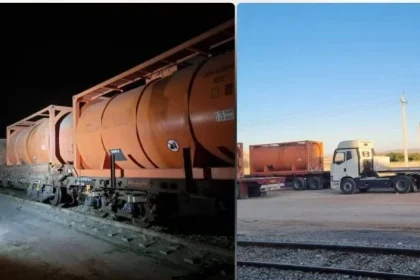 انطلاق أول شحنة ترانزيت سككي من العراق إلى أفغانستان عبر محطة إيرانية