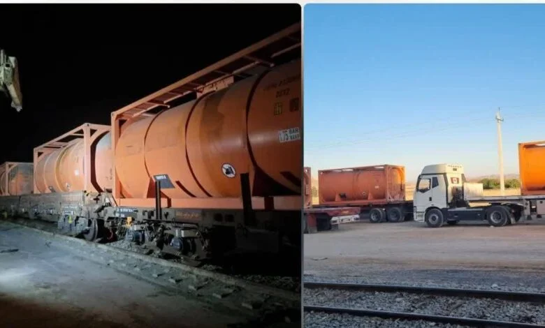 انطلاق أول شحنة ترانزيت سككي من العراق إلى أفغانستان عبر محطة إيرانية