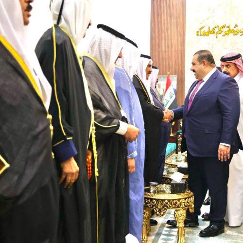 السامرائي يزور مضيف أمير قبيلة السادة النعيم في كركوك برفقة وفد من نواب وقيادات تحالف العزم