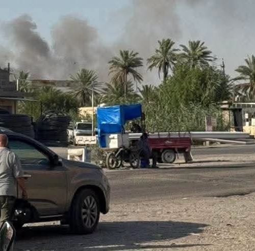 انفجار داخل مستودع عتاد تابع للحشد الشعبي في معسكر المنصورية