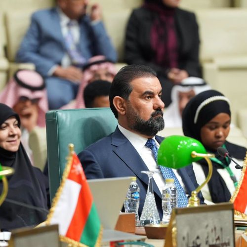 الحلبوسي يسجِّل تحفُّظ العراق على مفردة حل الدولتين في البيان الختامي لمؤتمر البرلمان العربي