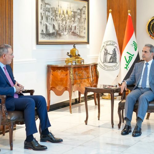 رئيس مجلس القضاء الأعلى يبحث مع رئيس جهاز الأمن الوطني القضايا التحقيقية ضمن اختصاص الجهاز
