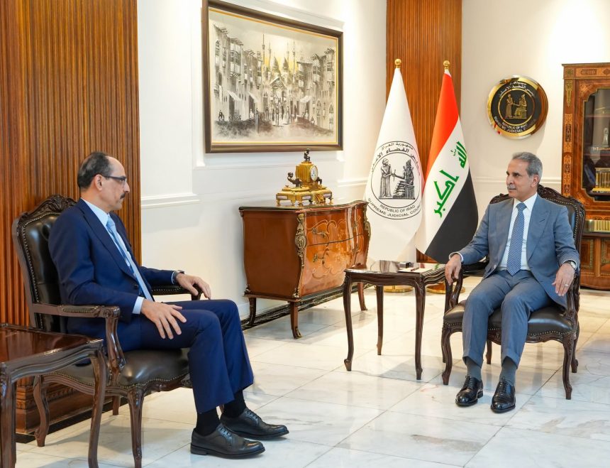 رئيس مجلس القضاء يبحث مع رئيس جهاز المخابرات التركي متابعة القضايا الخاصة بمكافحة الإرهاب