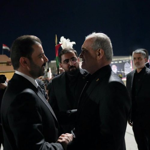 الزيدي يستقبل الرئيس الإيراني في محافظة النجف