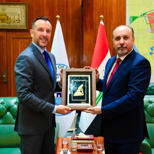 أمين بغداد والسفير الإيطالي يؤكدان أهمية استكمال إجراءات توقيع مذكرة التفاهم بين أمانة بغداد وبلدية روما