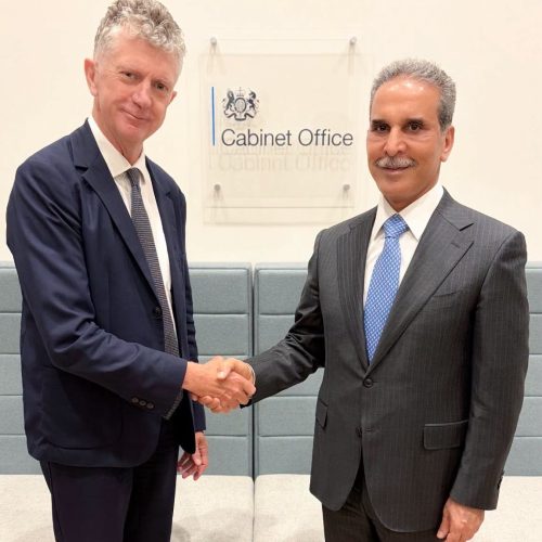رئيس مجلس القضاء الأعلى ومستشار الأمن القومي البريطاني يبحثان التعاون بمجال مكافحة الإرهاب والجريمة المنظمة