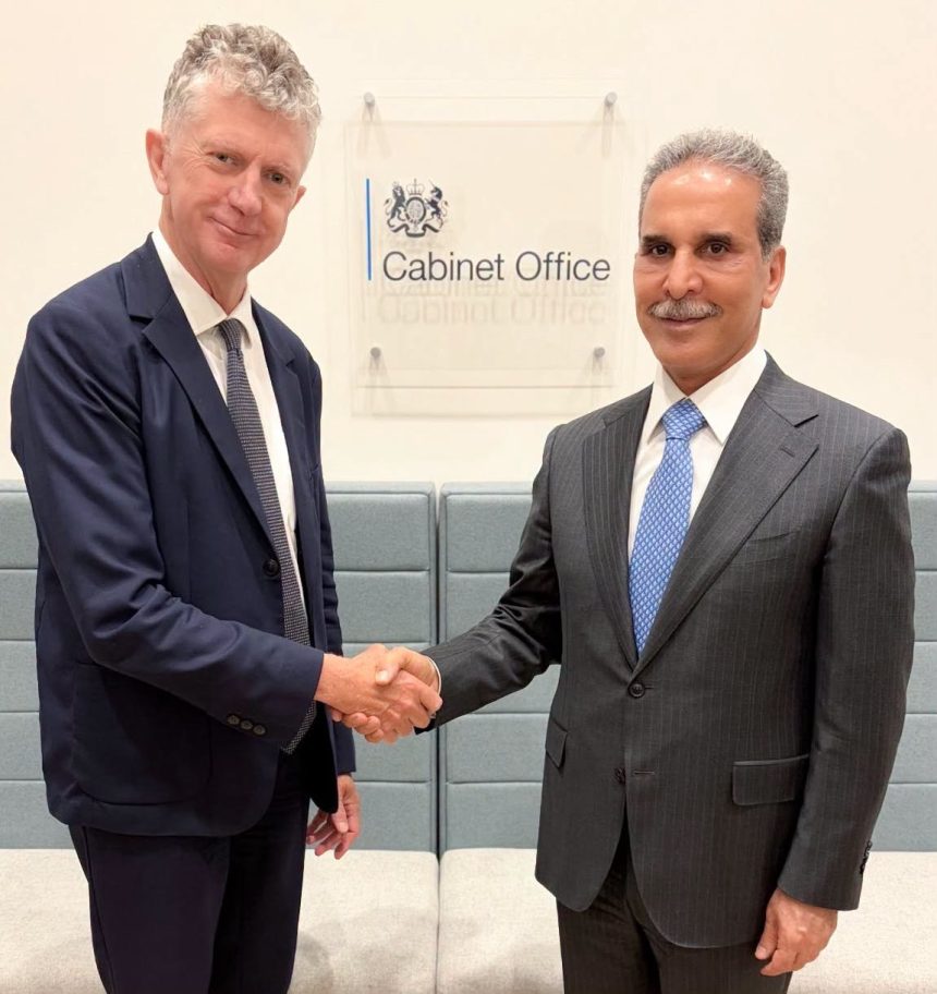 رئيس مجلس القضاء الأعلى ومستشار الأمن القومي البريطاني يبحثان التعاون بمجال مكافحة الإرهاب والجريمة المنظمة