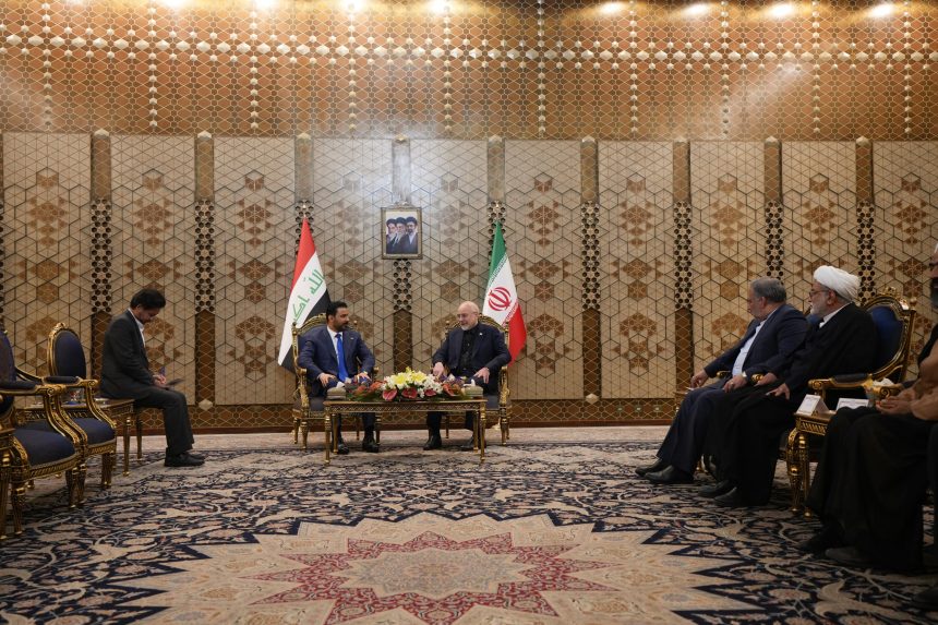 الزيدي يبحث مع قاليباف العلاقات الثنائية والتطورات الإقليمية