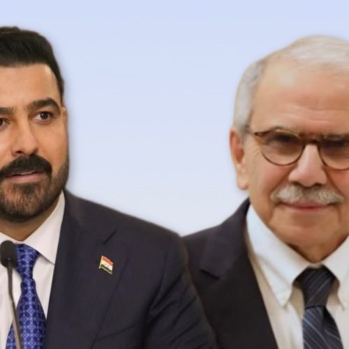 الزيدي يستقبل نظيره اللبناني نواف سلام في القصر الحكومي