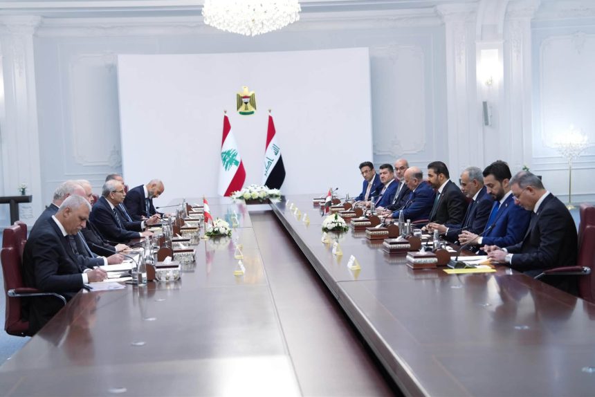 الزيدي يؤكد أهمية الدخول في شراكات اقتصادية مثمرة مع لبنان بمختلف القطاعات التنموية
