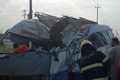 بينهم ضابط.. مصرع وإصابة 10 أشخاص بحادث اصطدام عجلتين إحداهما تقل زائرين في واسط