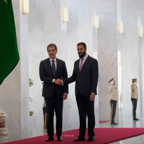 الرئيس السوري يستقبل نيجيرفان بارزاني في دمشق