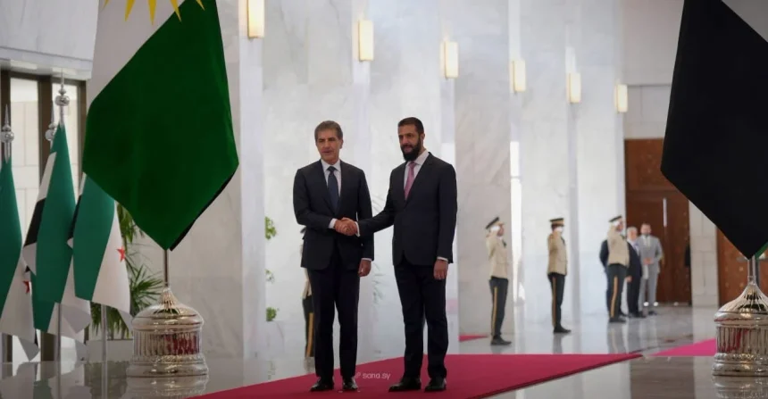 الرئيس السوري يستقبل نيجيرفان بارزاني في دمشق