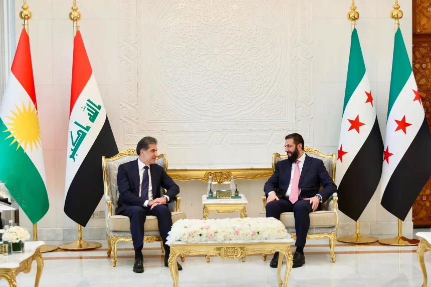 نيجيرفان بارزاني يدعو أحمد الشرع لزيارة بغداد وإقليم كردستان