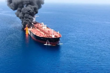 رويترز: إصابة سفينة بضائع بمقذوف قرب مضيق هرمز ومغادرة طاقمها وفقدان أحد البحارة