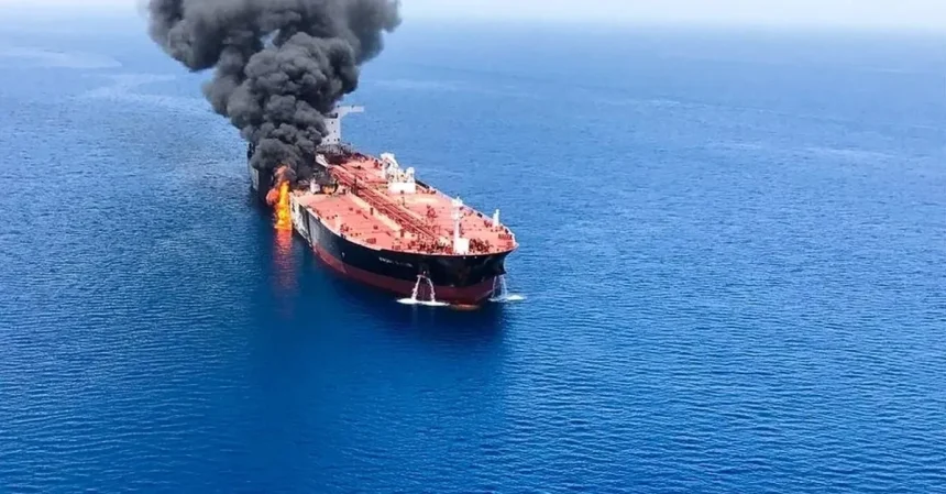 رويترز: إصابة سفينة بضائع بمقذوف قرب مضيق هرمز ومغادرة طاقمها وفقدان أحد البحارة