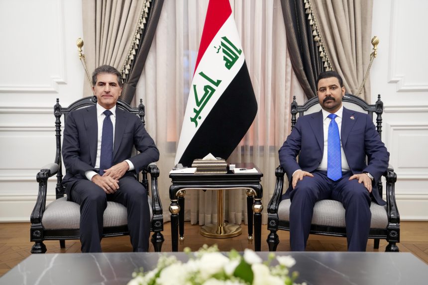 الزيدي وبارزاني يؤكدان أهمية تعزيز التعاون والتنسيق بين الحكومة الاتحادية وحكومة الإقليم