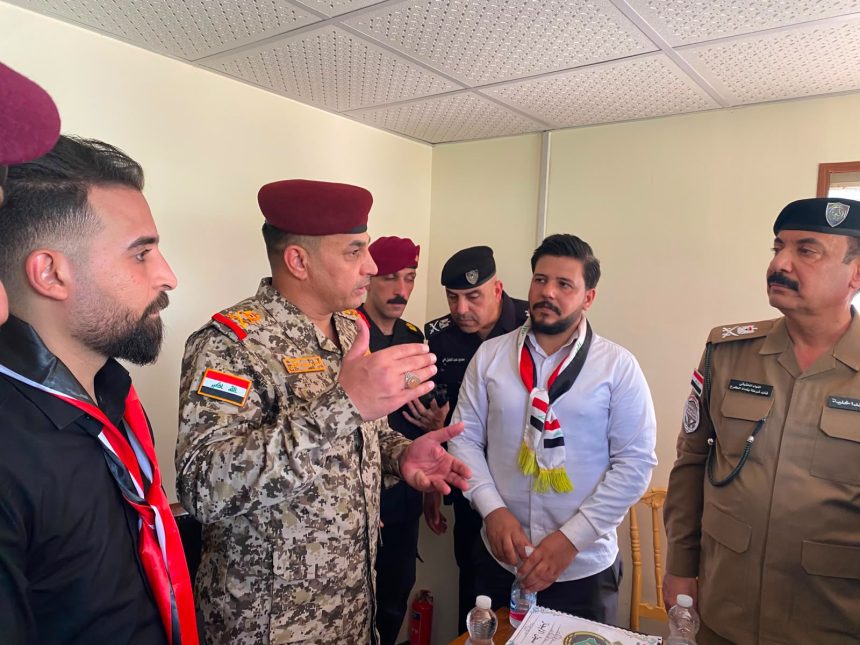 قائدا عمليات بغداد والفرقة الخاصة يلتقيان بممثلي تظاهرات الخريجين القدامى لتنسيق خط سيرهم بمنطقة العلاوي
